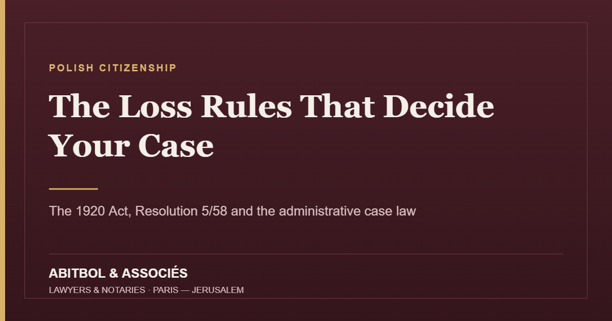 Polish citizenship: the loss rules that decide your case